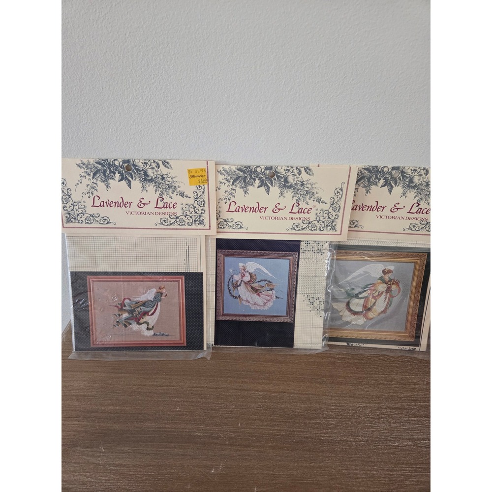 Lavender & Lace Victorian Designs Angel‎ Cross Stitch Patterns Lot New Sealed